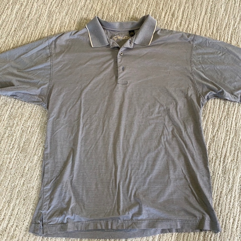 Custom Glen Echo striped super soft golf shirt